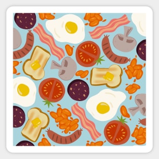 Full English breakfast blue Sticker